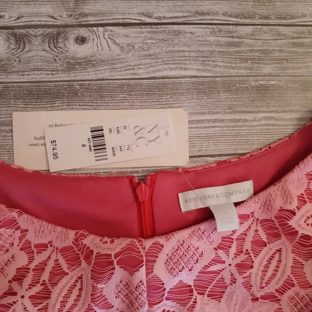 🔥3/$70 🎉5xHP🎉 *NWT* NY & Co. Pink Ombré Dress - Picture 5 of 5